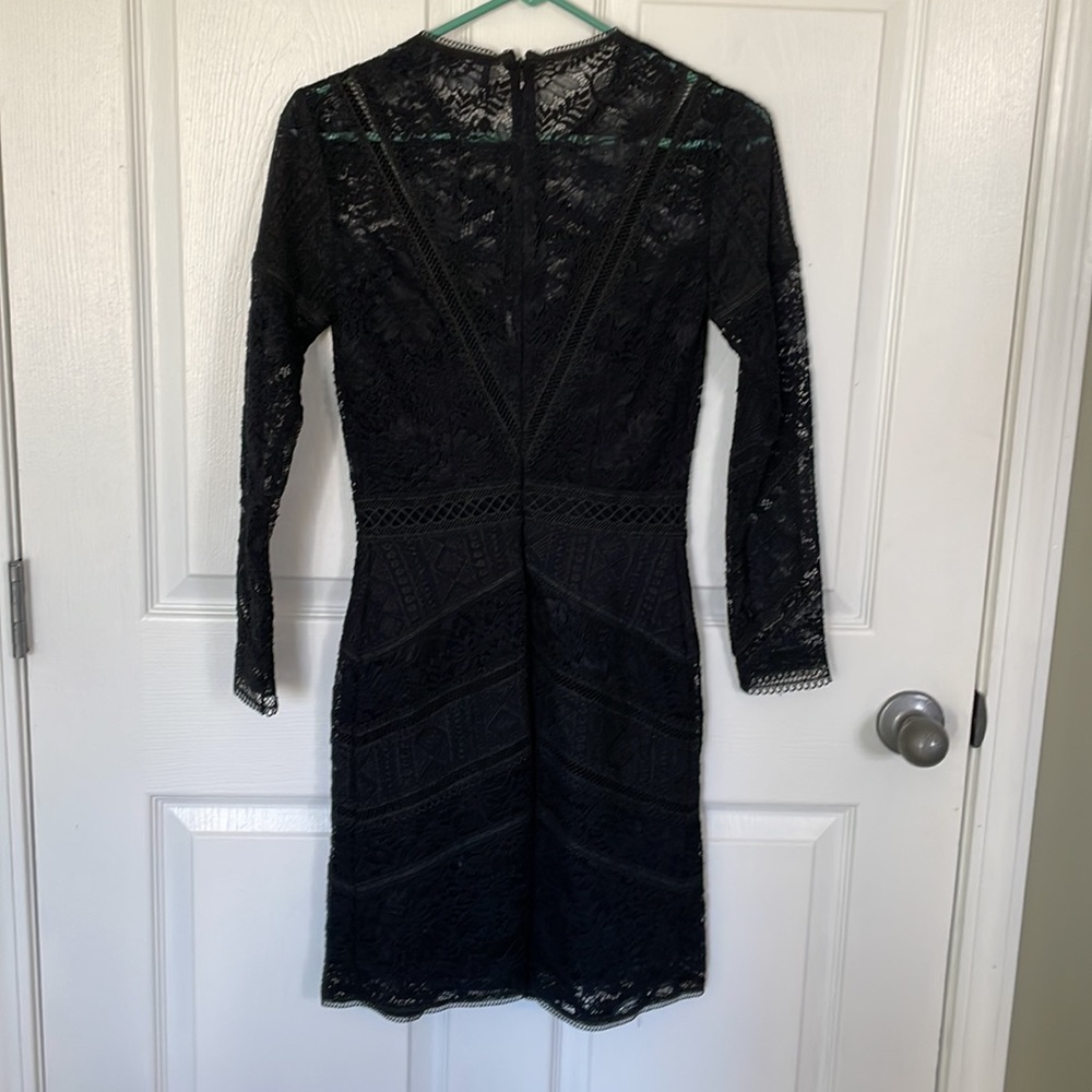 The Kooples Mix Dentelle Black Lace Dress - Picture 8 of 12